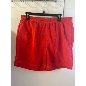 Chaps XL swim shorts trunks red rn#41381 nylon with pockets